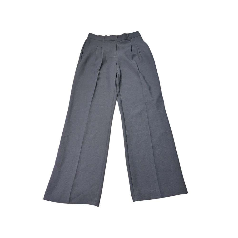 Joie Pleated Wide Leg Trousers Grey High Rise Elastic Waist‎ Dress 6 W30 L30